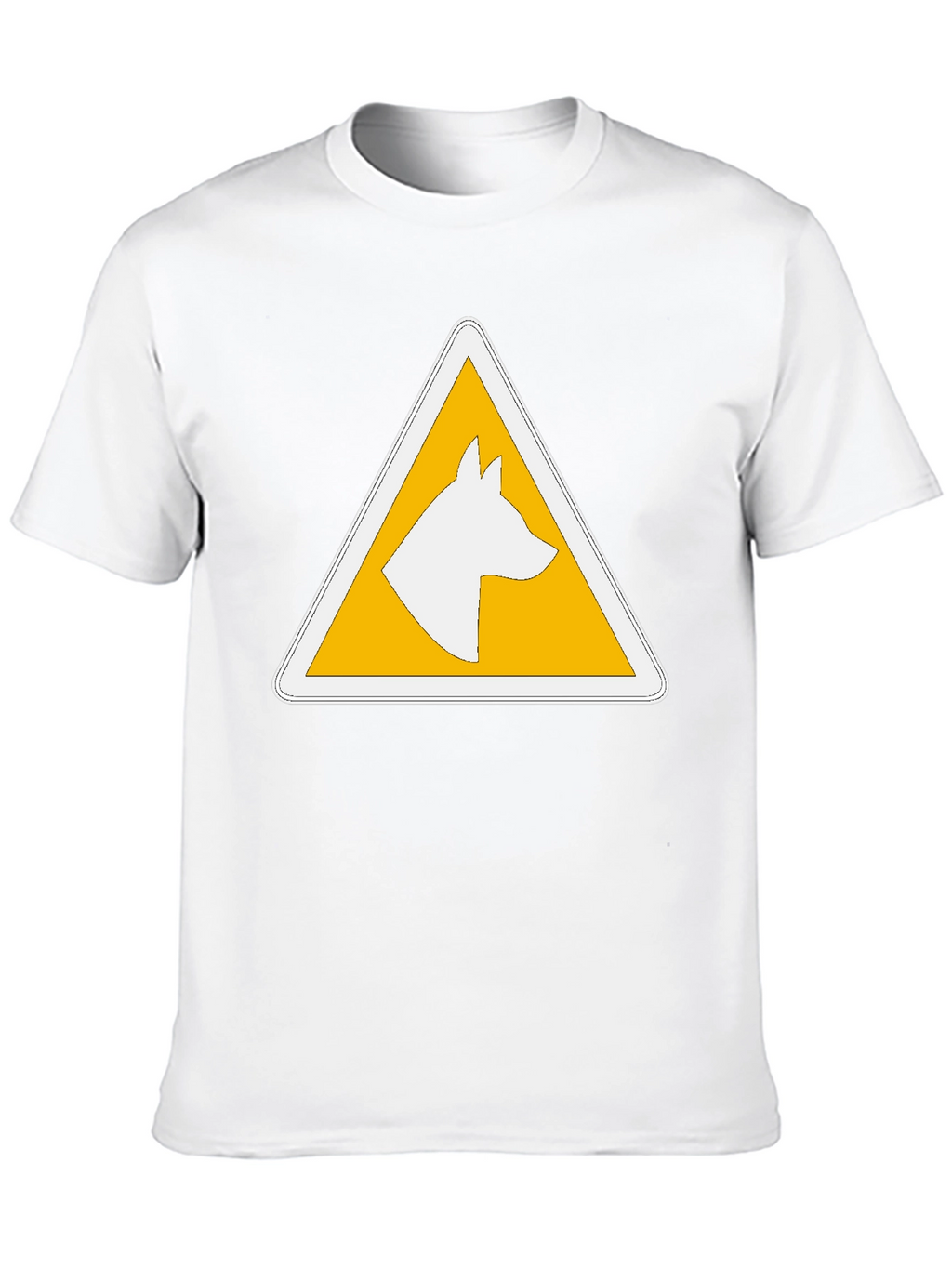 Dog Warning Sign T-Shirt - Caution Canine Ahead!