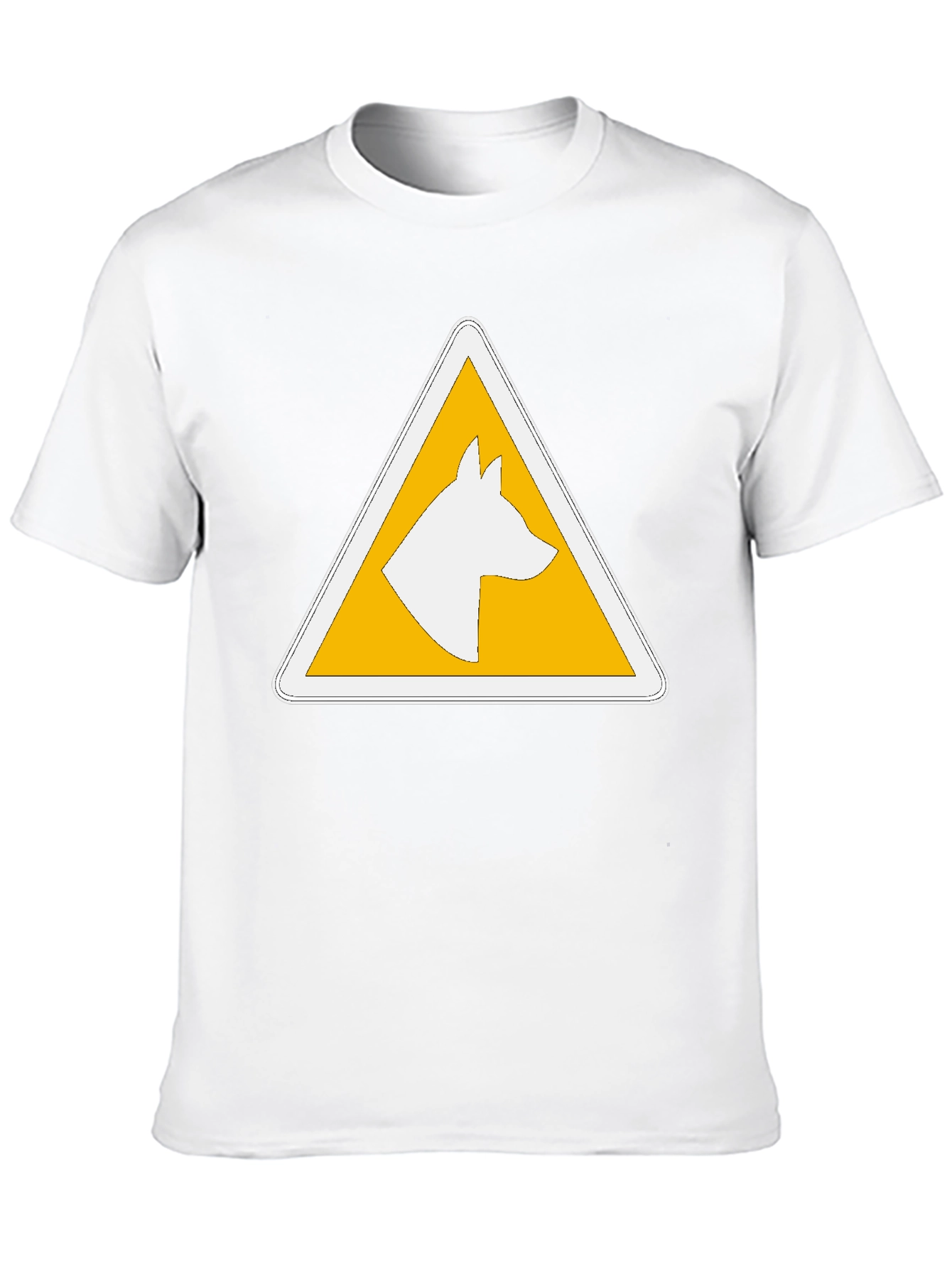 Dog Warning Sign T-Shirt - Caution Canine Ahead!