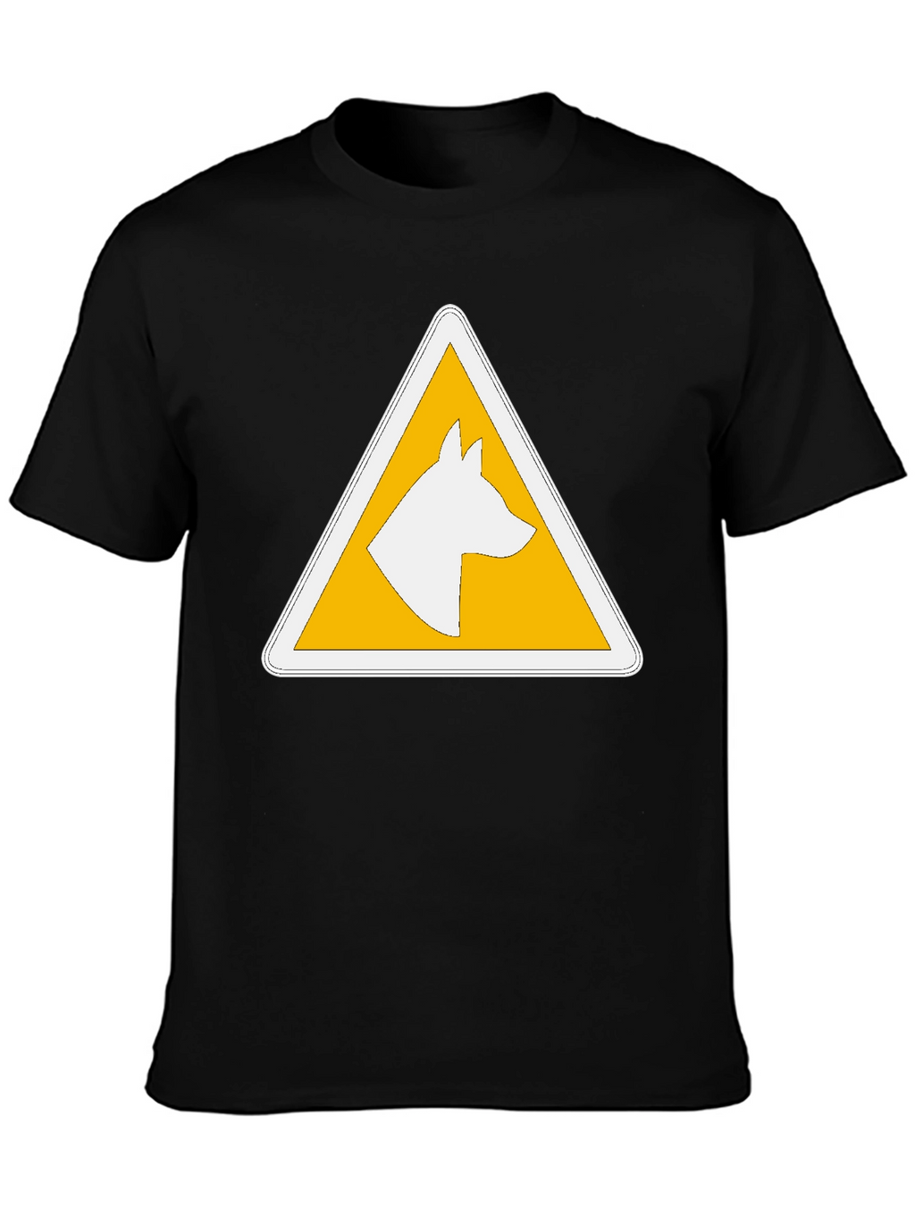 Dog Warning Sign T-Shirt - Caution Canine Ahead!