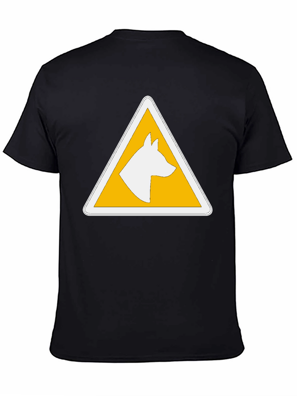 Dog Warning Sign T-Shirt - Caution Canine Ahead!