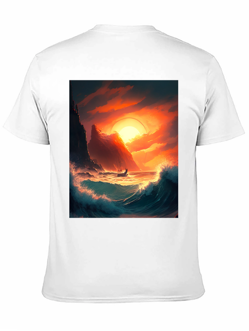 Sunset Voyage Graphic Tee - Coastal Adventure