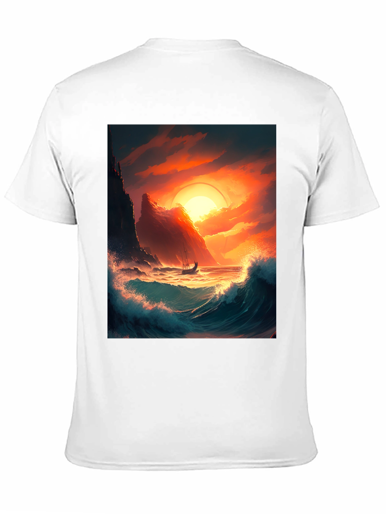 Sunset Voyage Graphic Tee - Coastal Adventure