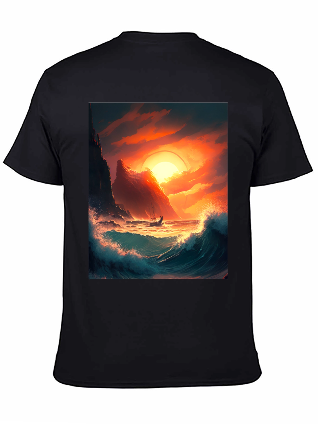 Sunset Voyage Graphic Tee - Coastal Adventure