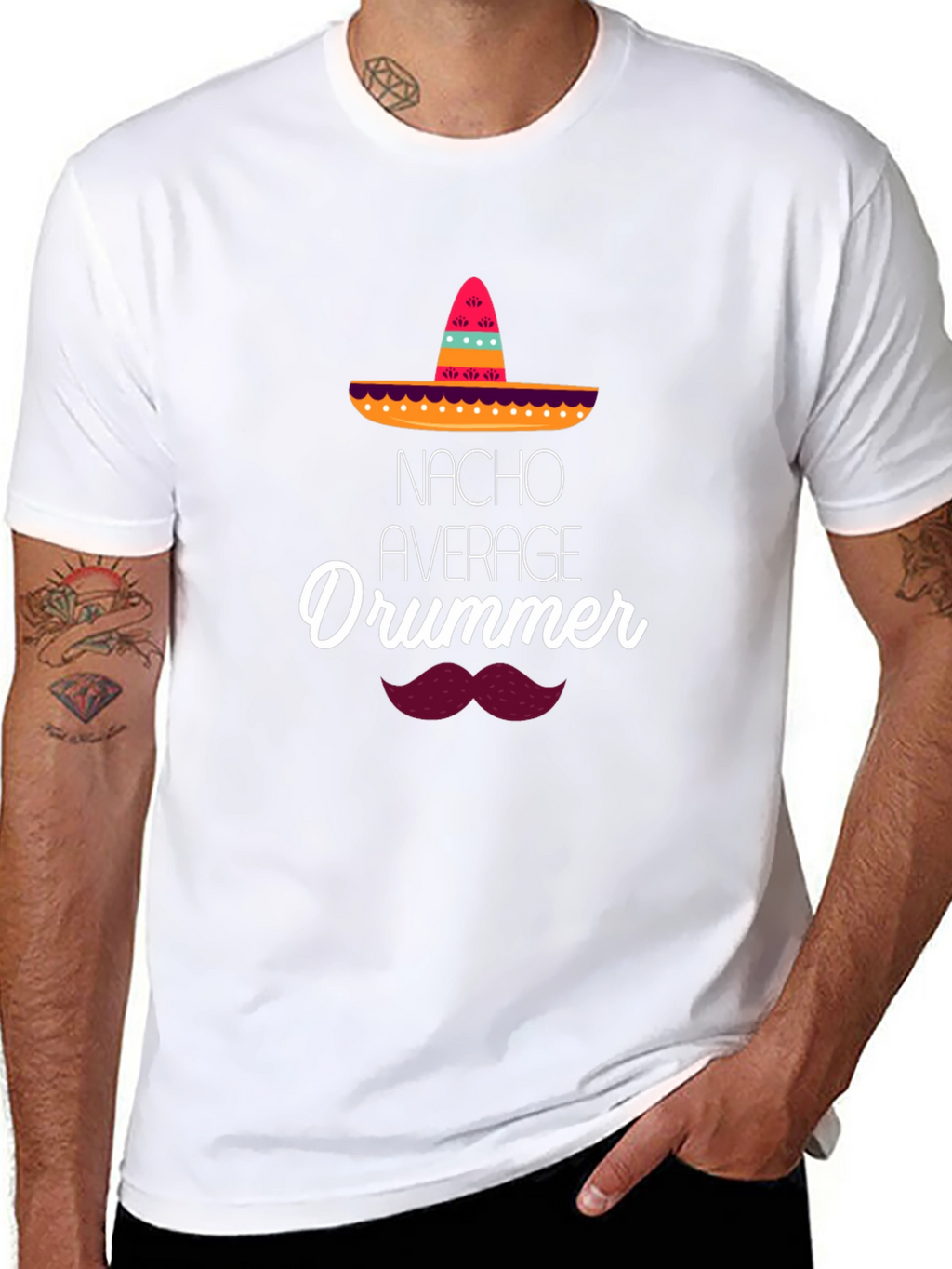 Nacho Average Drummer T-Shirt - Funny Musician Tee