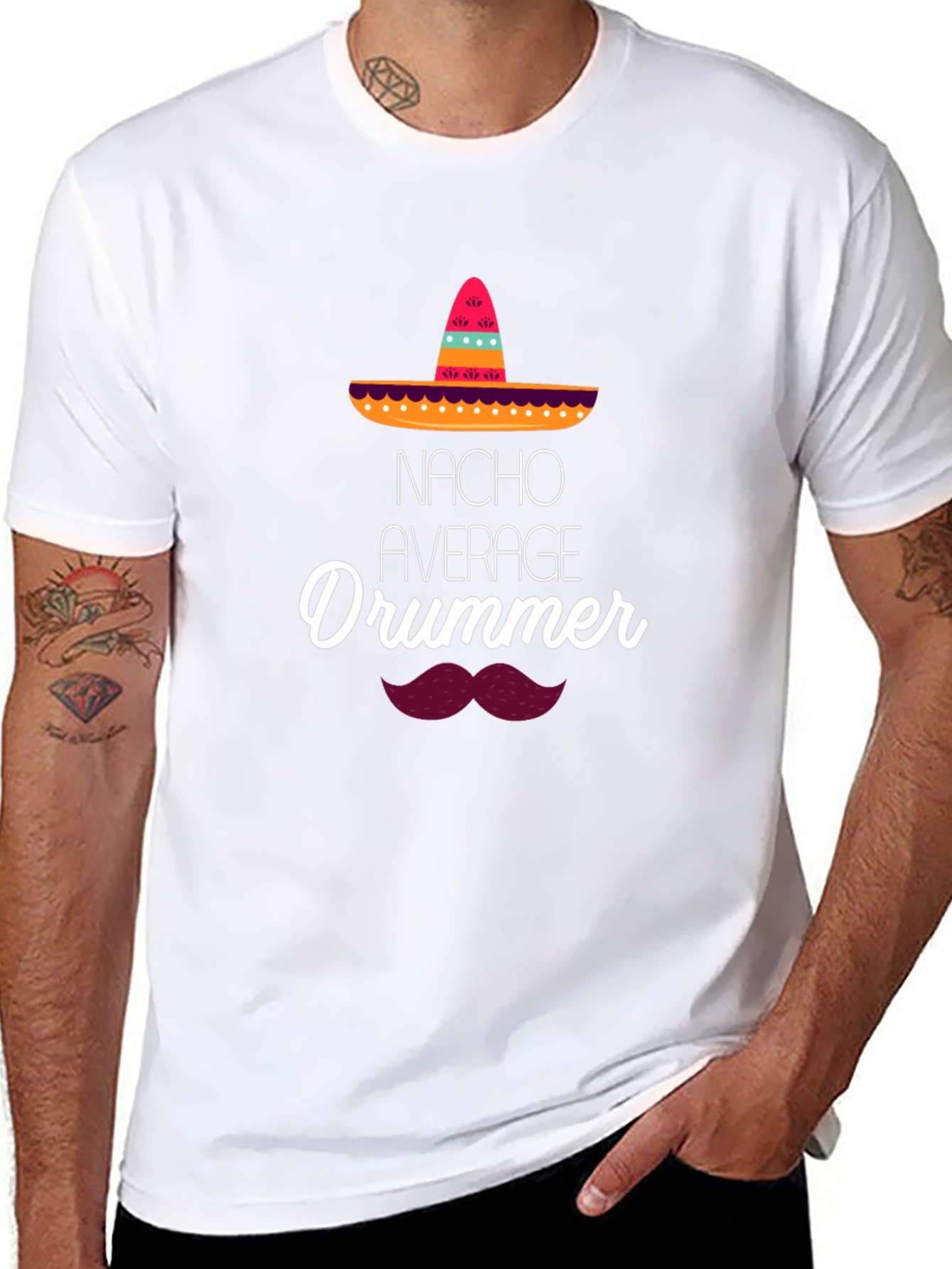 Nacho Average Drummer T-Shirt - Funny Musician Tee