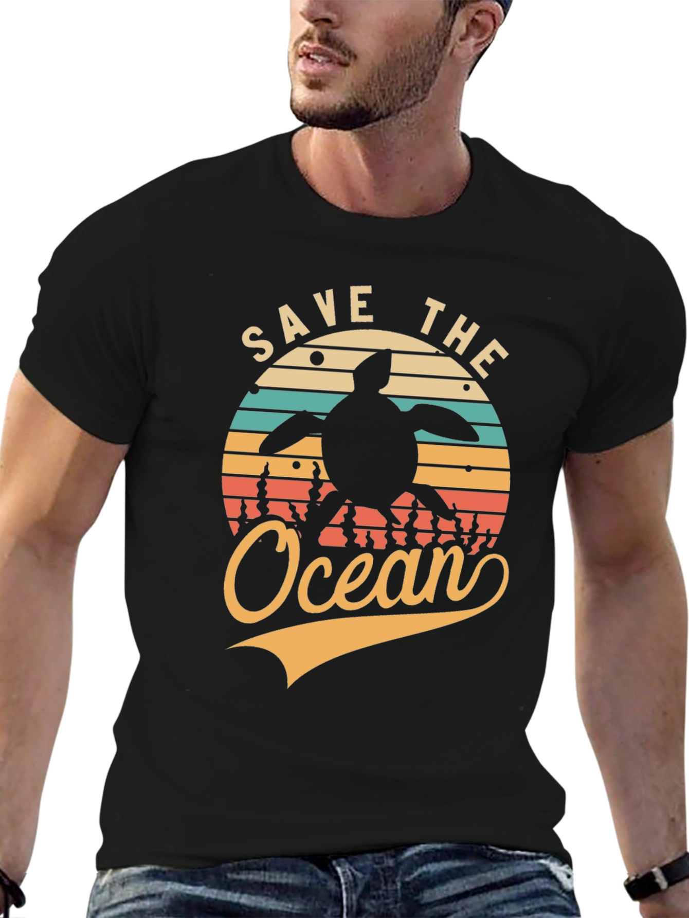 Save the Ocean Turtle Graphic Tee