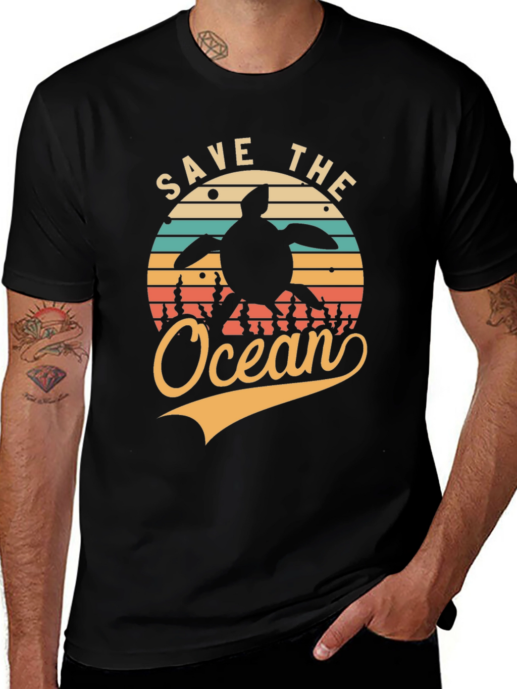 Save the Ocean Turtle Graphic Tee