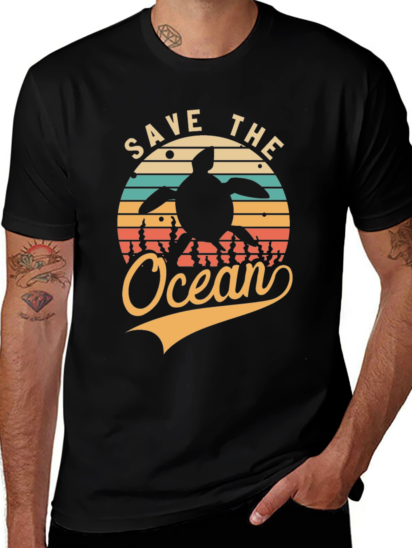 Save the Ocean Turtle Graphic Tee