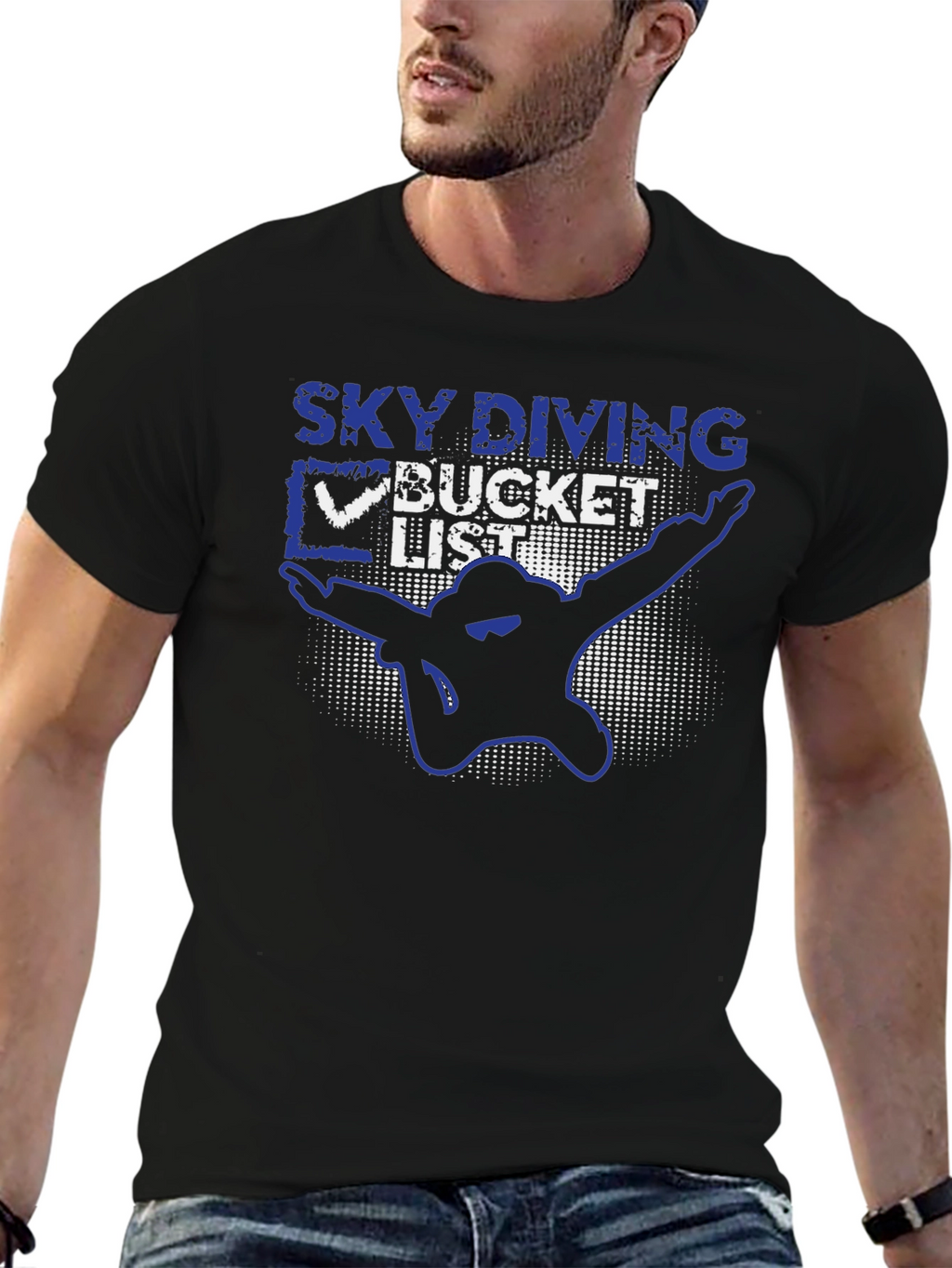 Skydiving Bucket List Graphic T-Shirt