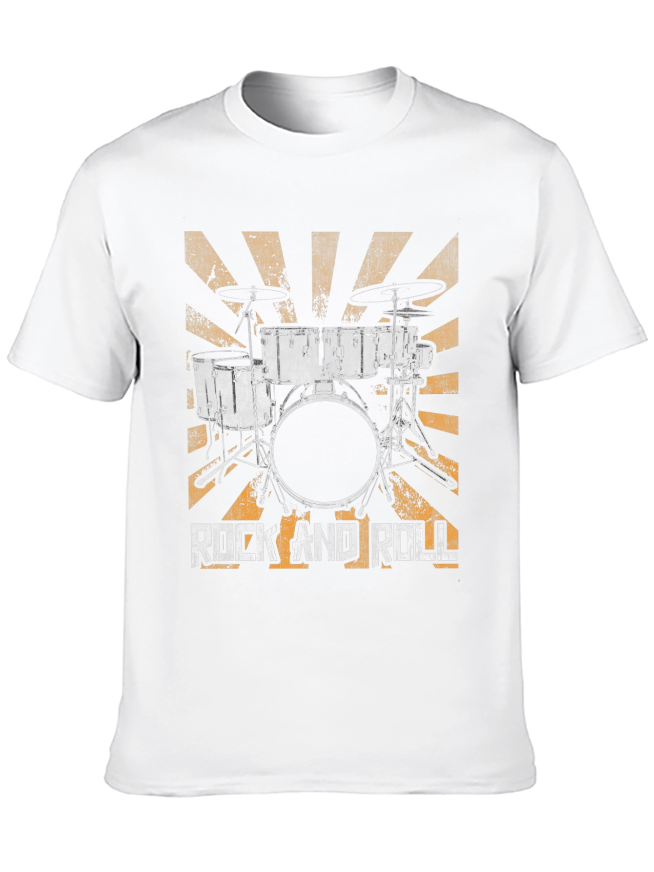 Rock and Roll Drum Kit Graphic Tee - Black