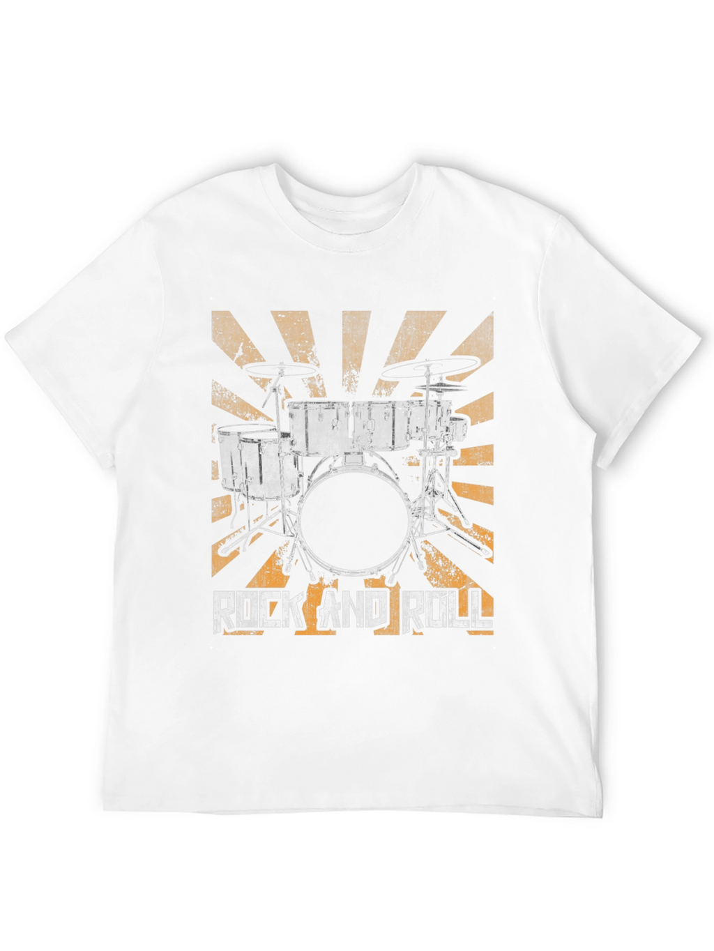 Rock and Roll Drum Kit Graphic Tee - Black