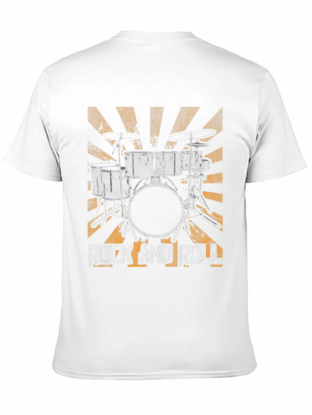 Rock and Roll Drum Kit Graphic Tee - Black