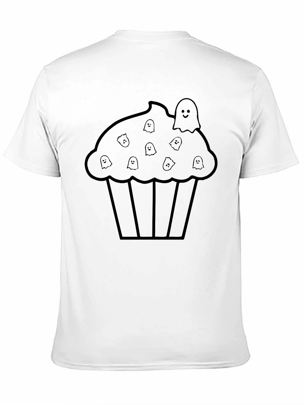 Ghost Cupcake T-Shirt - Spooky & Sweet Halloween Tee