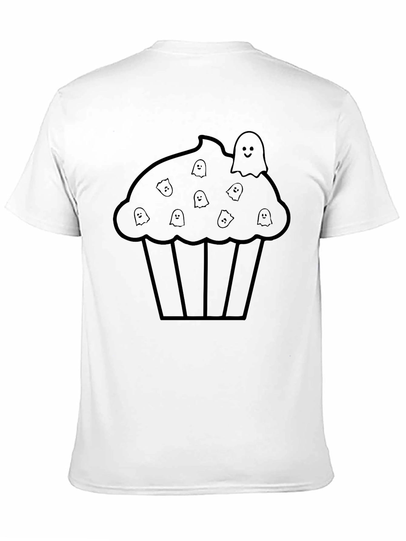 Ghost Cupcake T-Shirt - Spooky & Sweet Halloween Tee