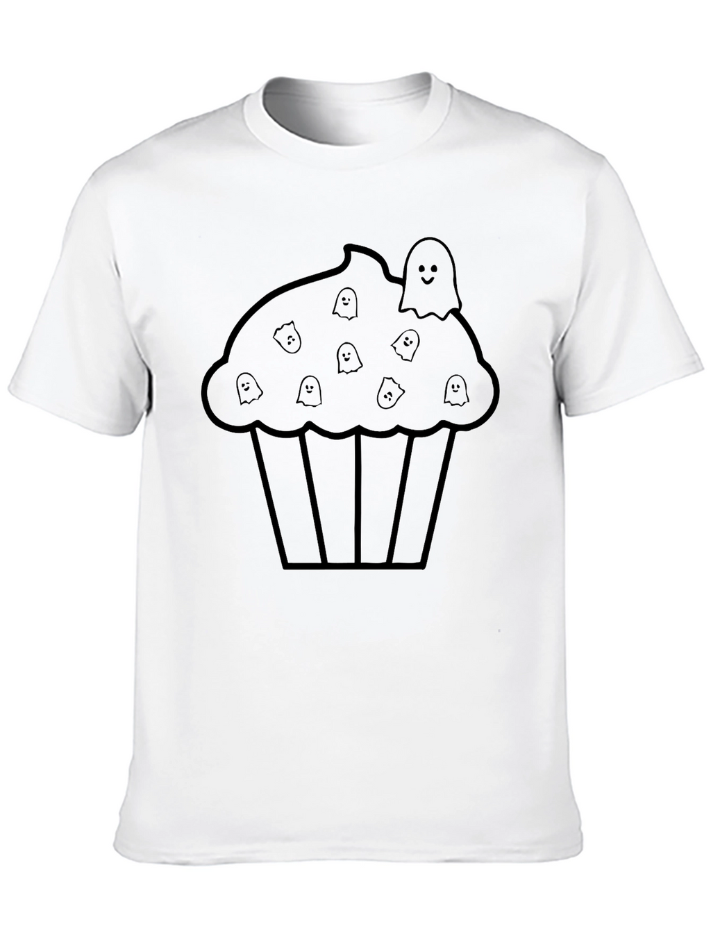 Ghost Cupcake T-Shirt - Spooky & Sweet Halloween Tee