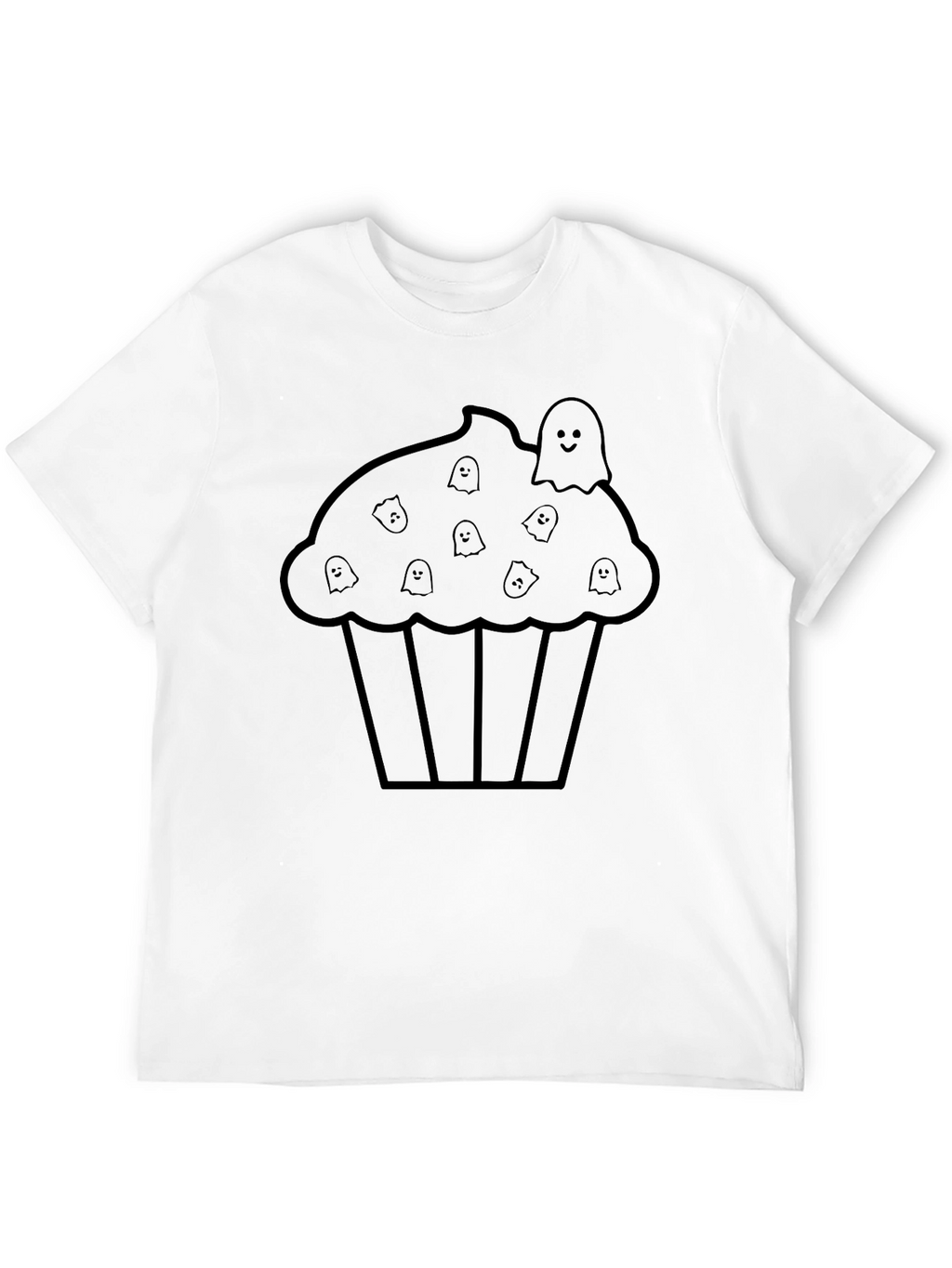 Ghost Cupcake T-Shirt - Spooky & Sweet Halloween Tee