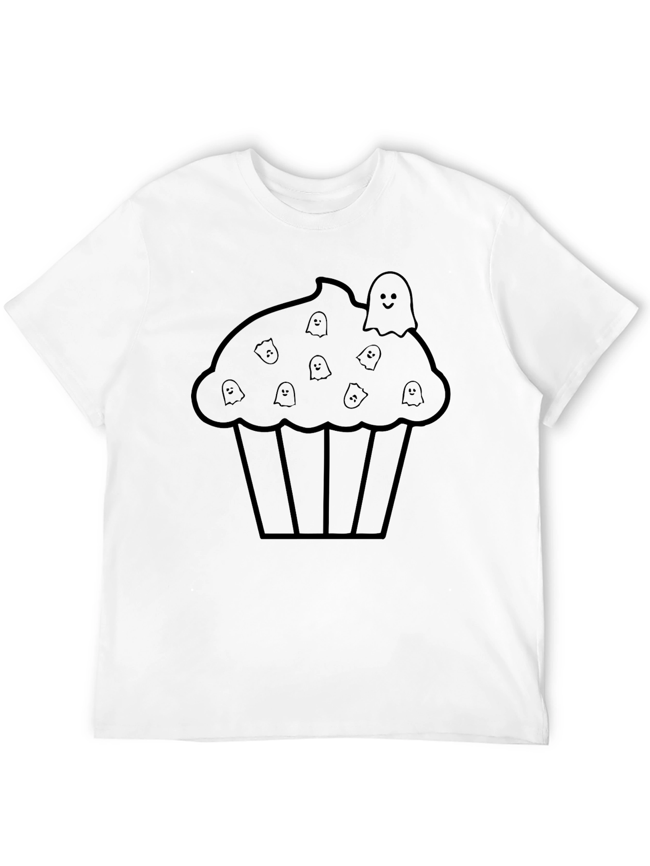 Ghost Cupcake T-Shirt - Spooky & Sweet Halloween Tee