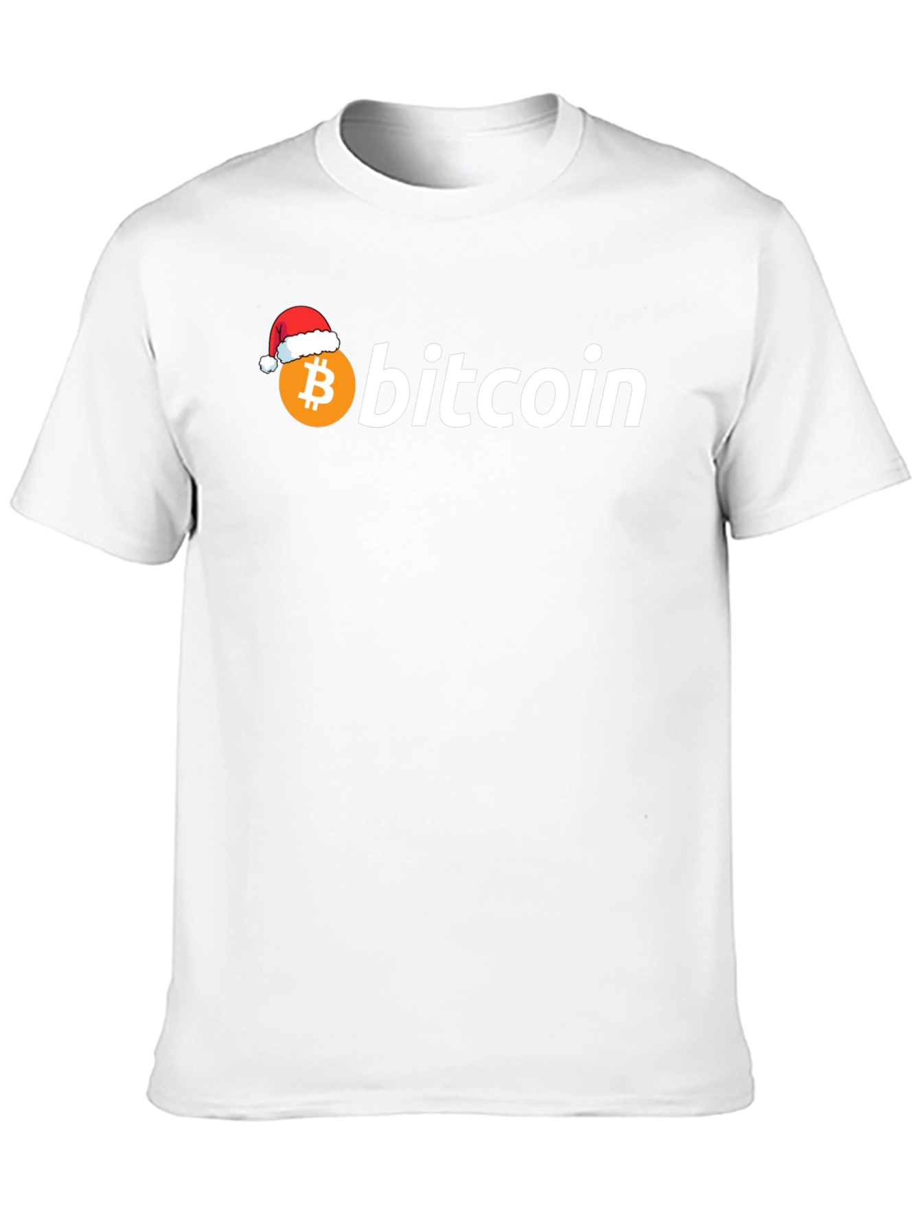 Bitcoin Santa Hat Black Graphic Tee