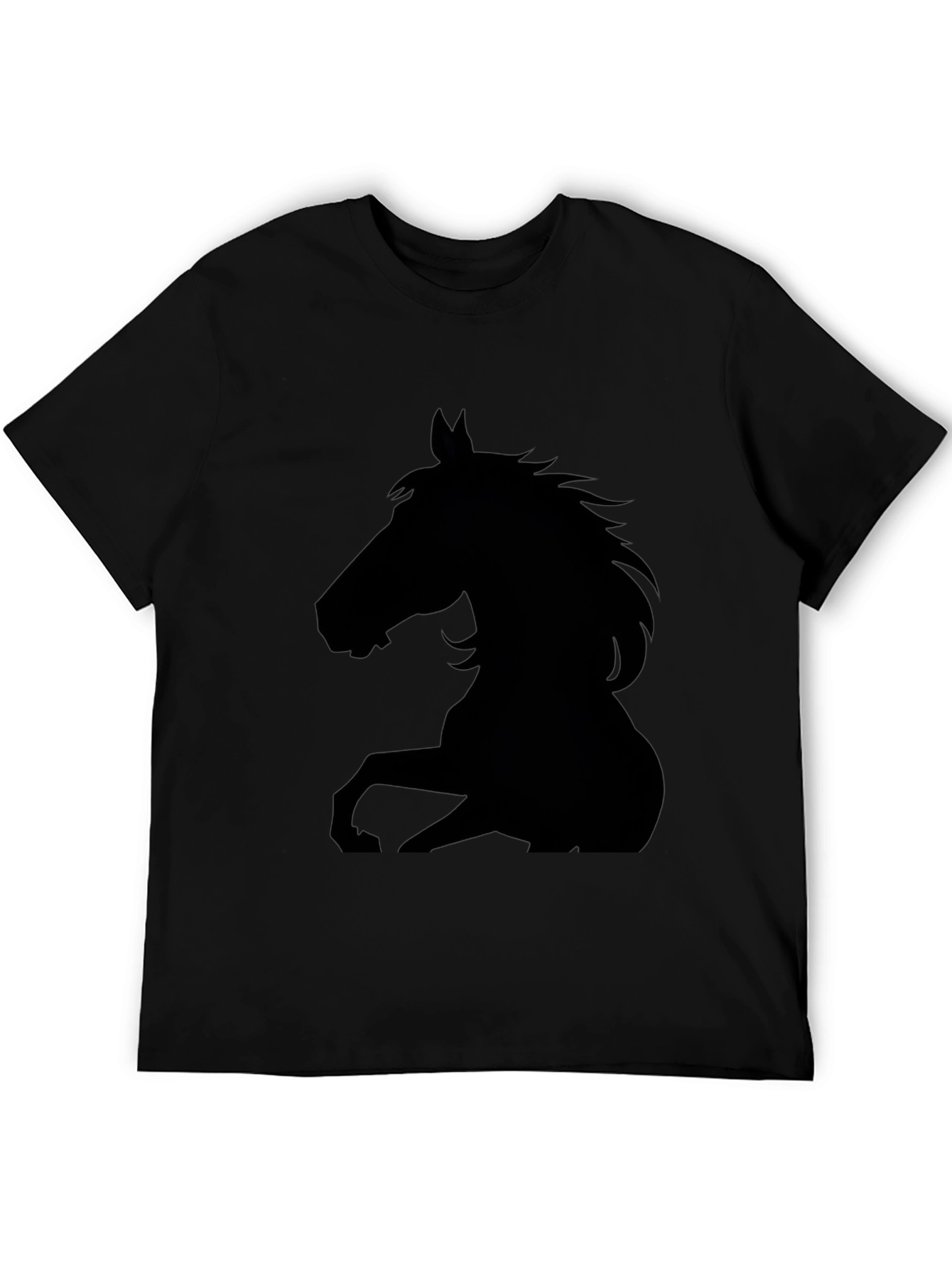 Black Horse Silhouette Graphic Tee - Mens