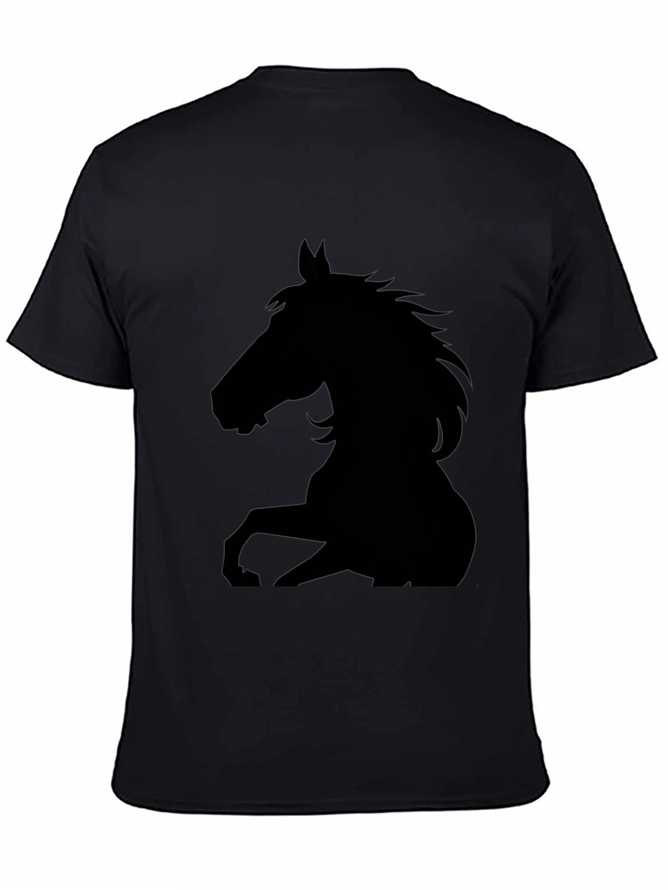Black Horse Silhouette Graphic Tee - Mens