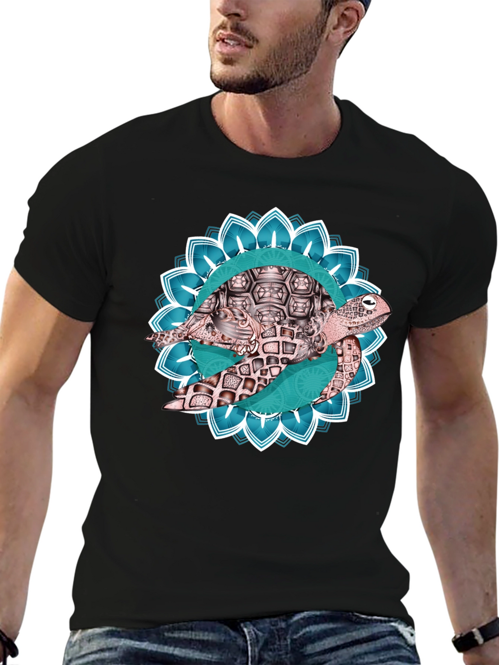 Turtle Mandala Graphic T-Shirt