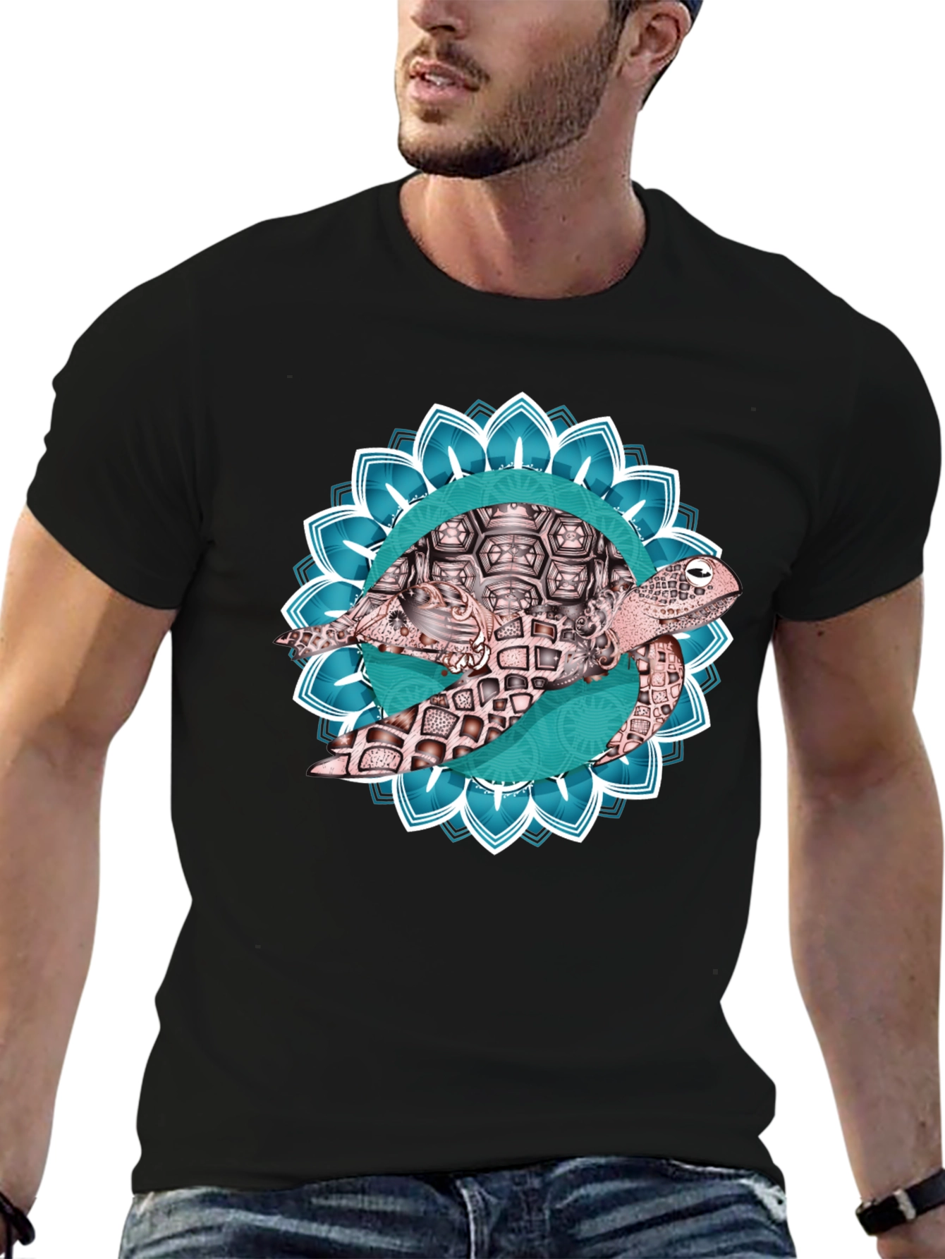 Turtle Mandala Graphic T-Shirt