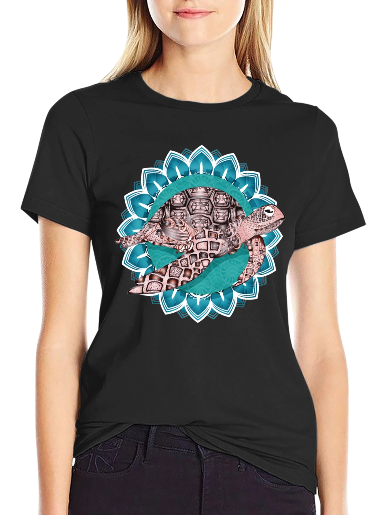 Turtle Mandala Graphic T-Shirt