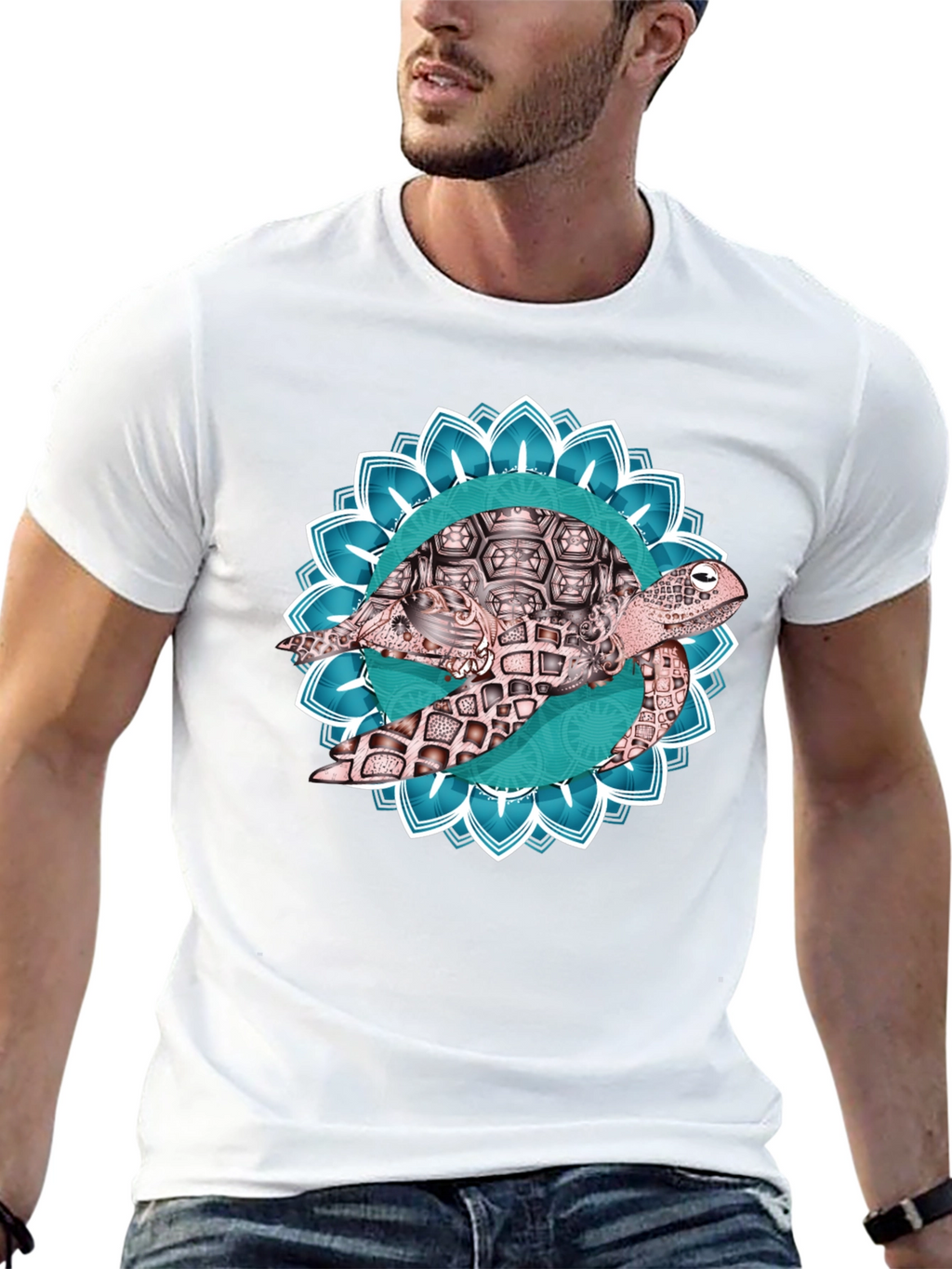 Turtle Mandala Graphic T-Shirt