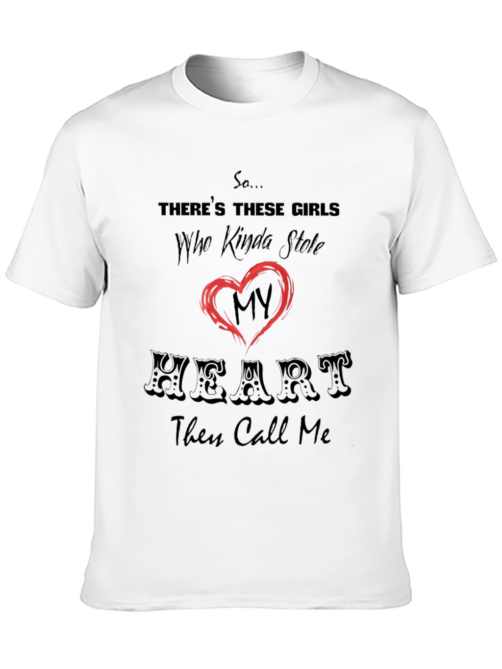 Stole My Heart Graphic Tee - Black