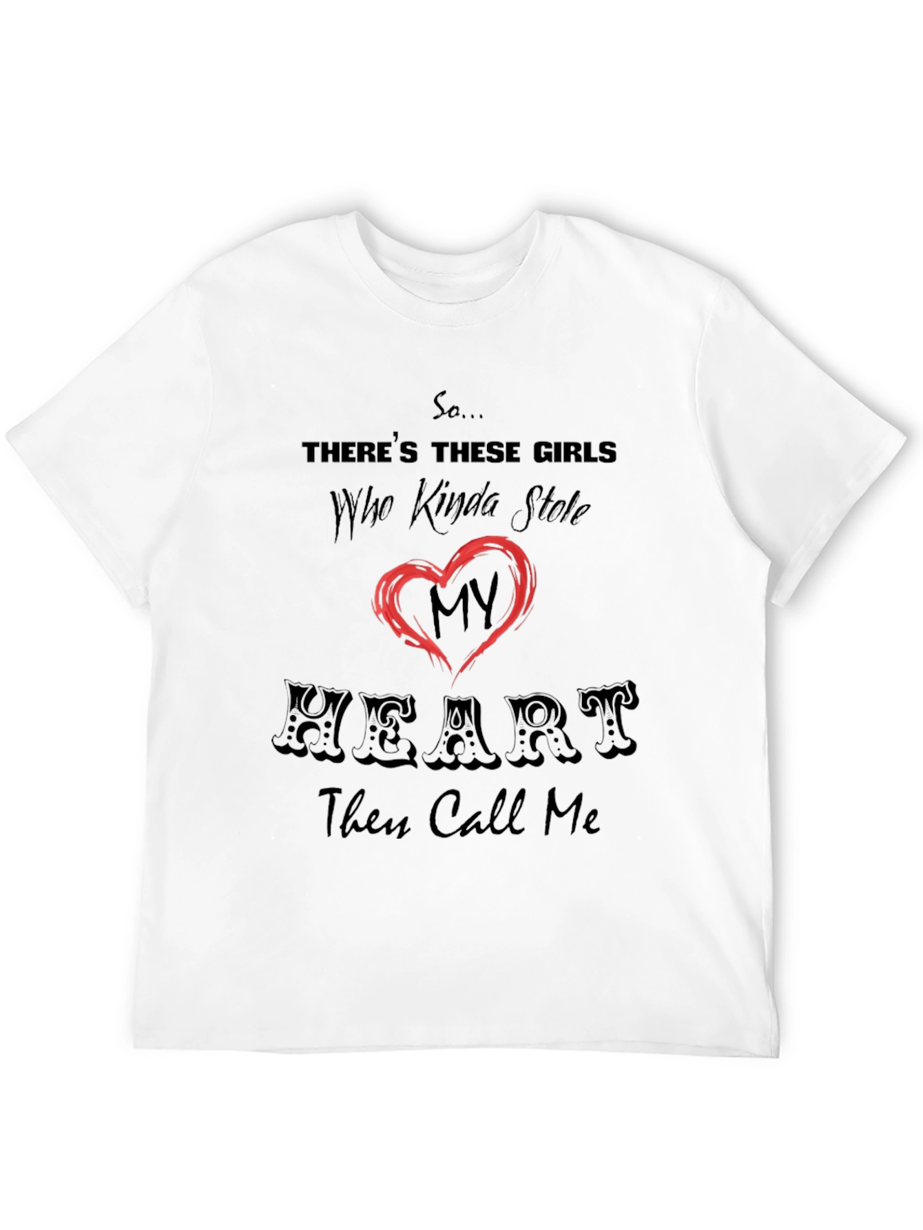 Stole My Heart Graphic Tee - Black