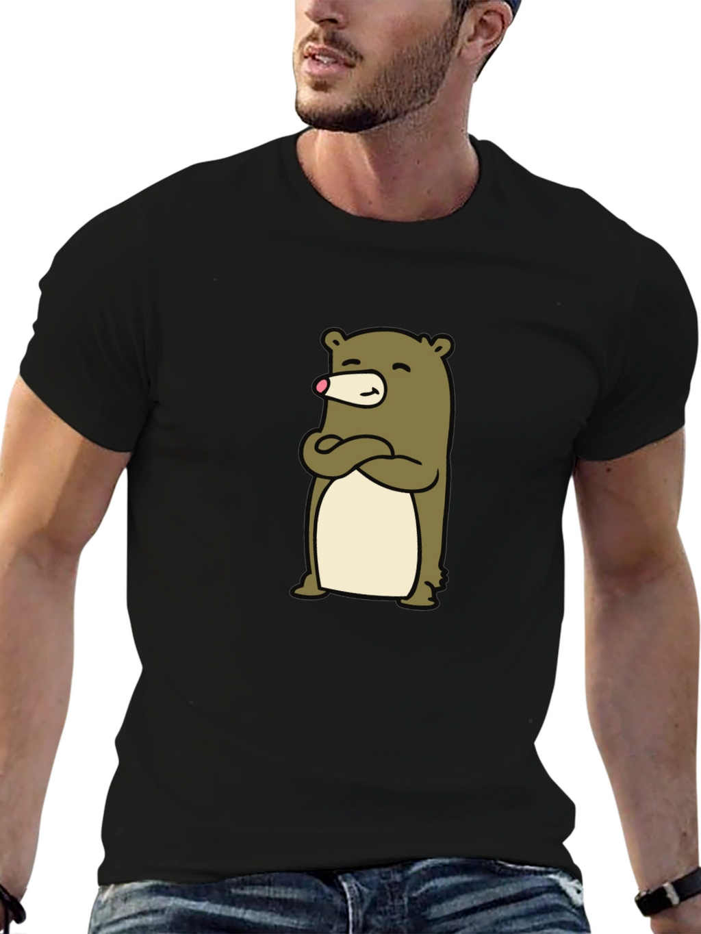 Cool Bear Graphic T-Shirt - Mens Black Tee