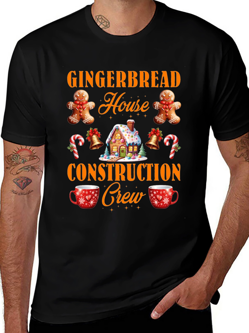 Gingerbread House Crew T-Shirt