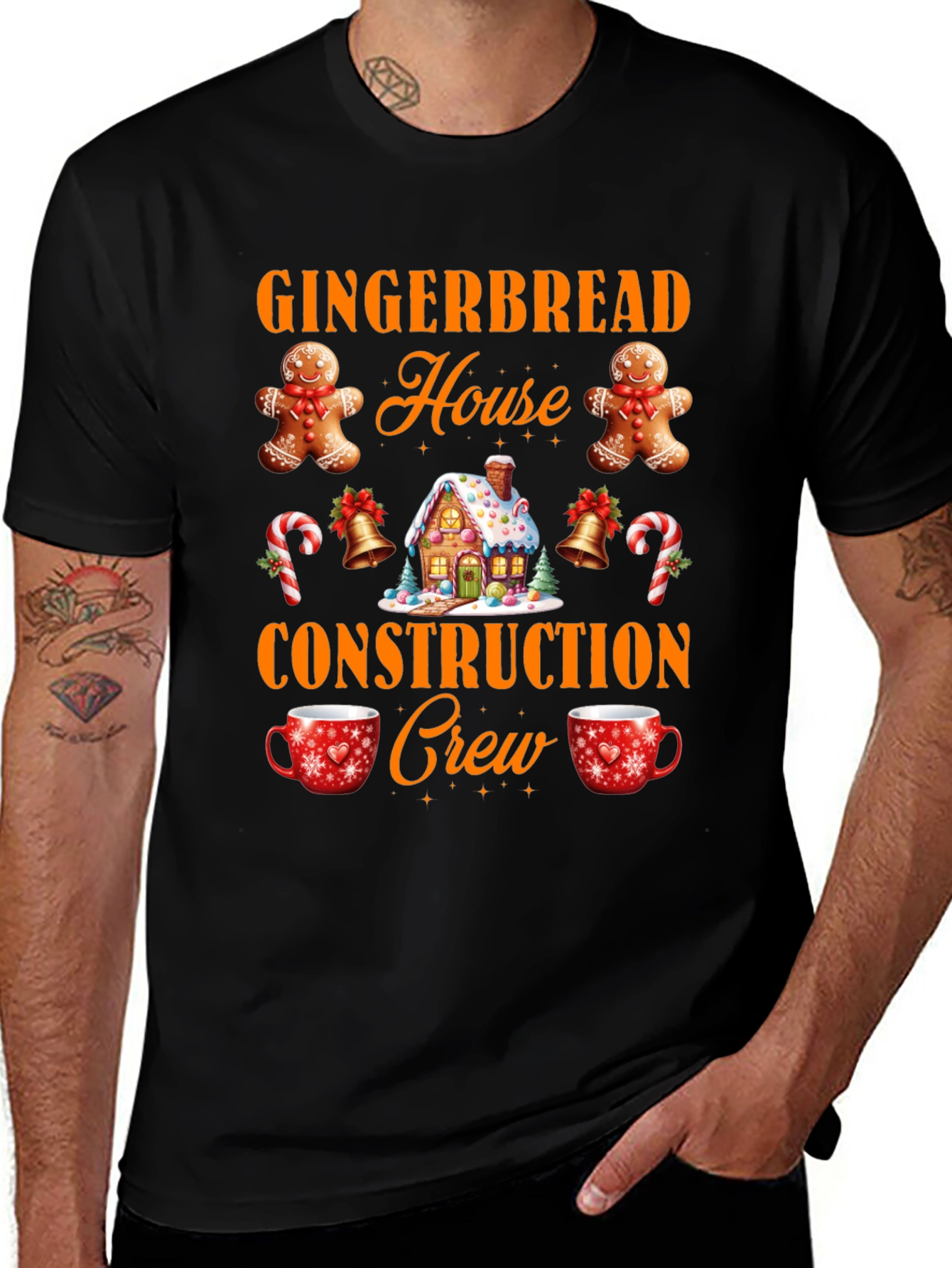 Gingerbread House Crew T-Shirt
