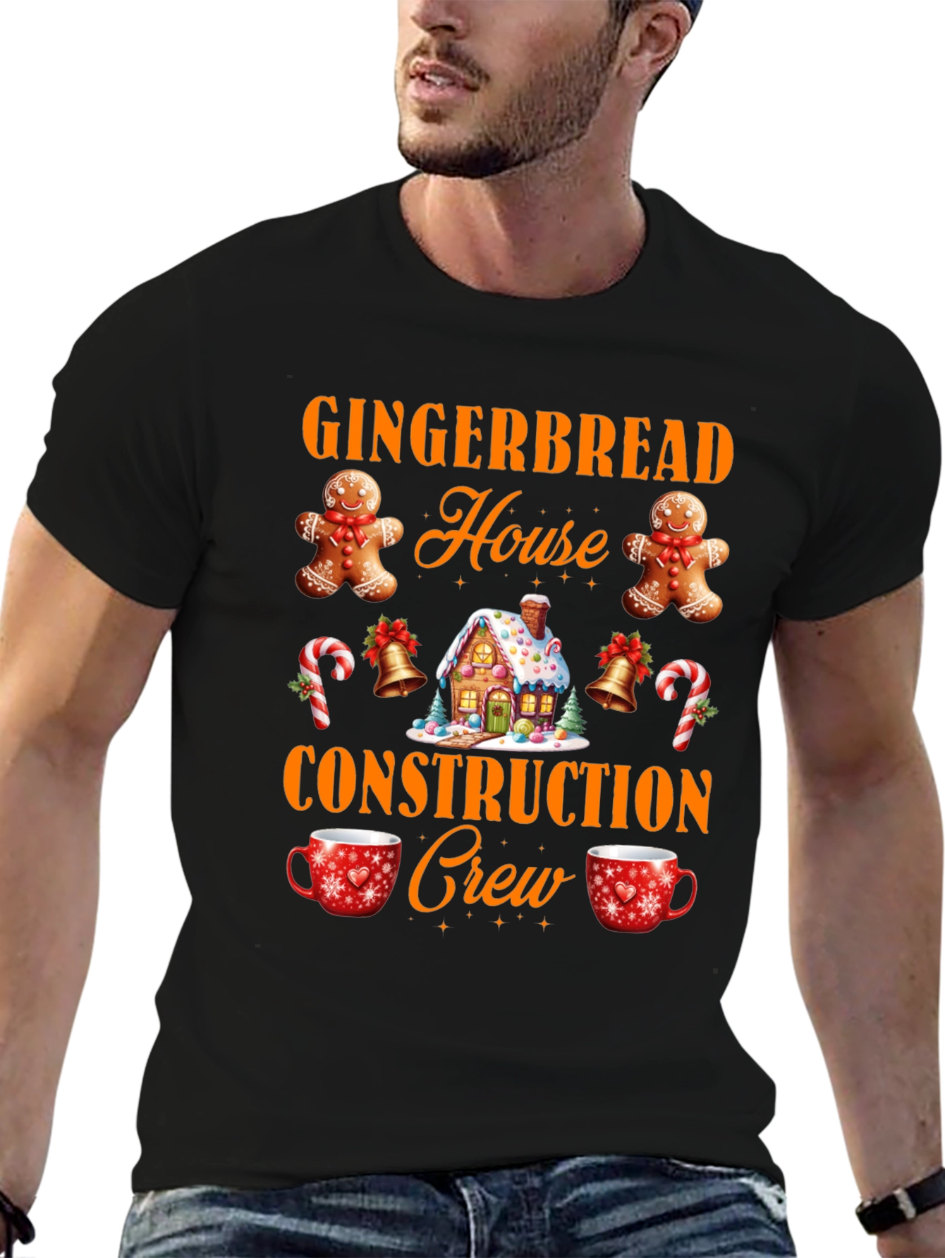Gingerbread House Crew T-Shirt