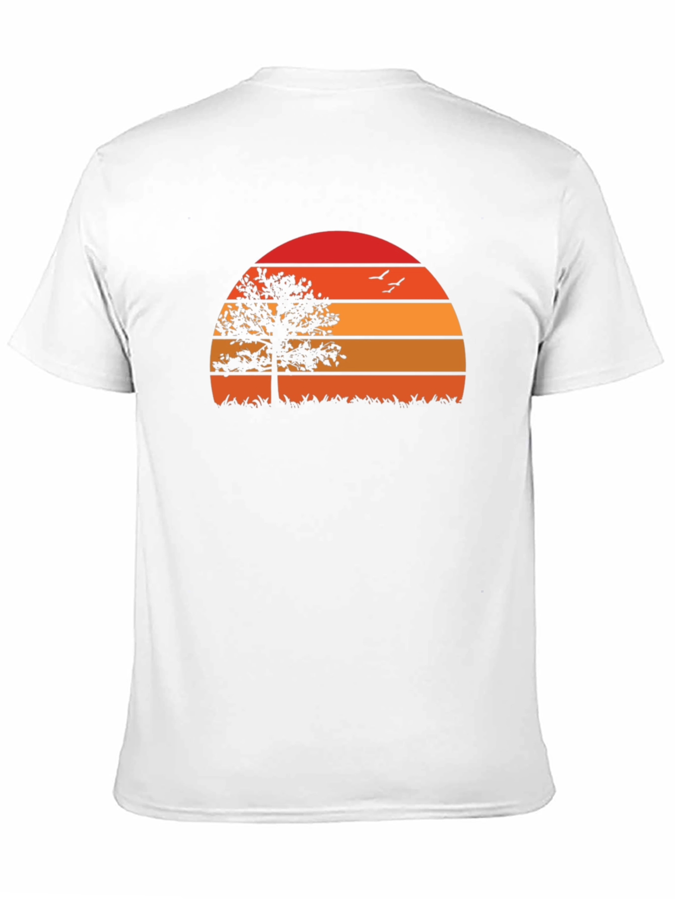 Sunset Tree Graphic Tee - Nature Inspired Black T-Shirt
