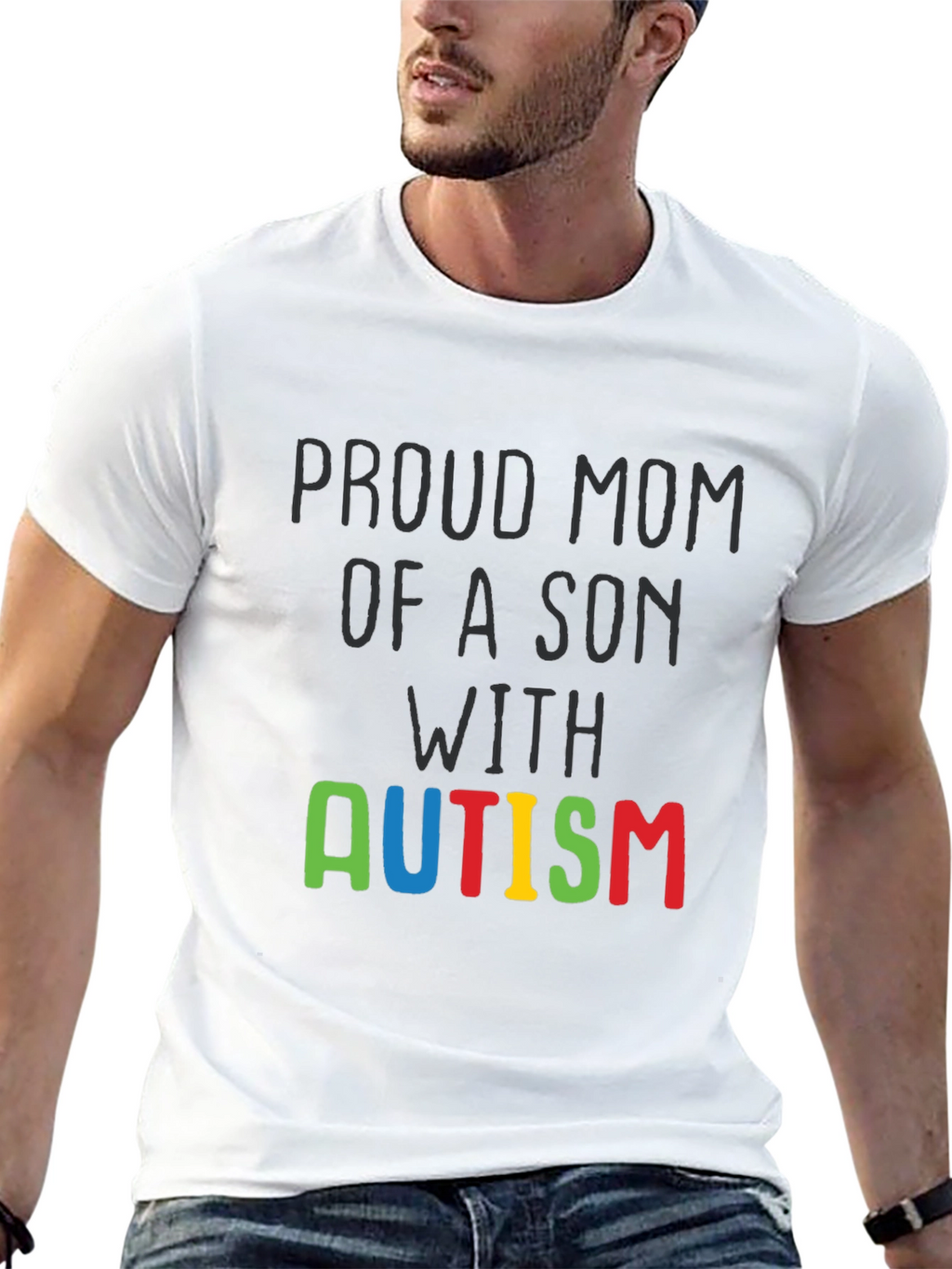 Proud Mom Autism Son Awareness T-Shirt
