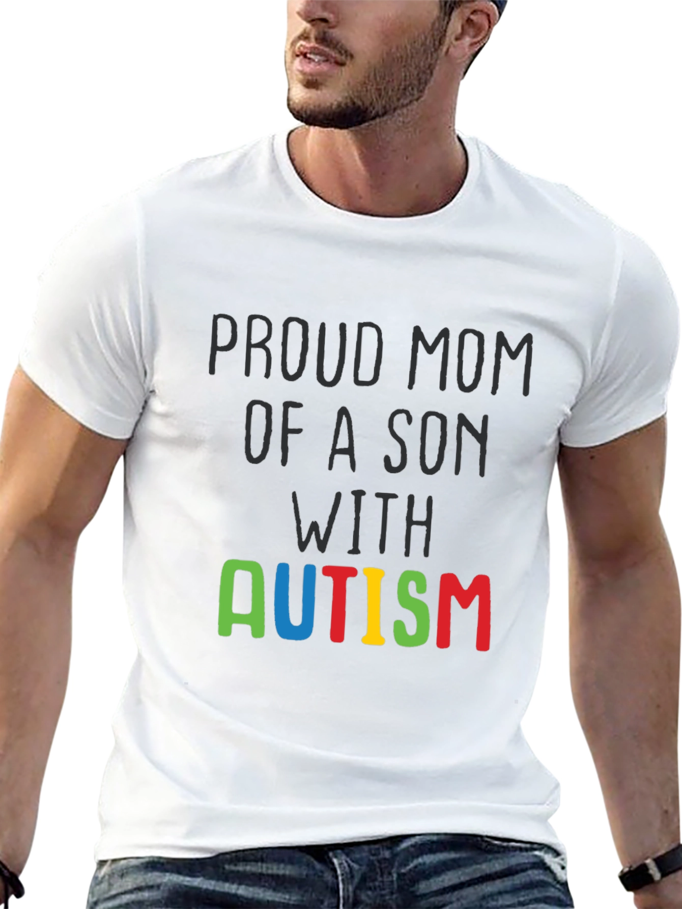 Proud Mom Autism Son Awareness T-Shirt