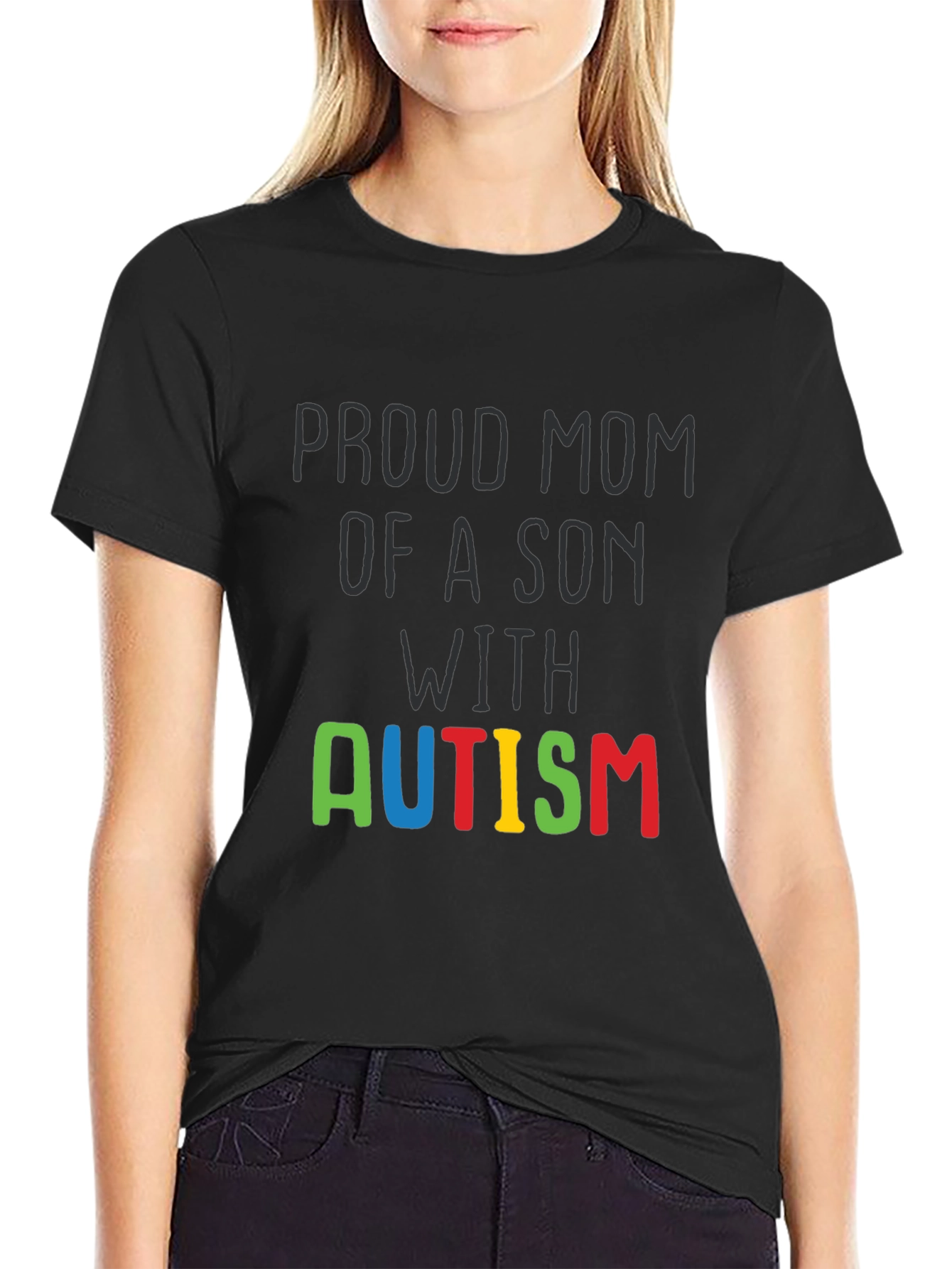 Proud Mom Autism Son Awareness T-Shirt