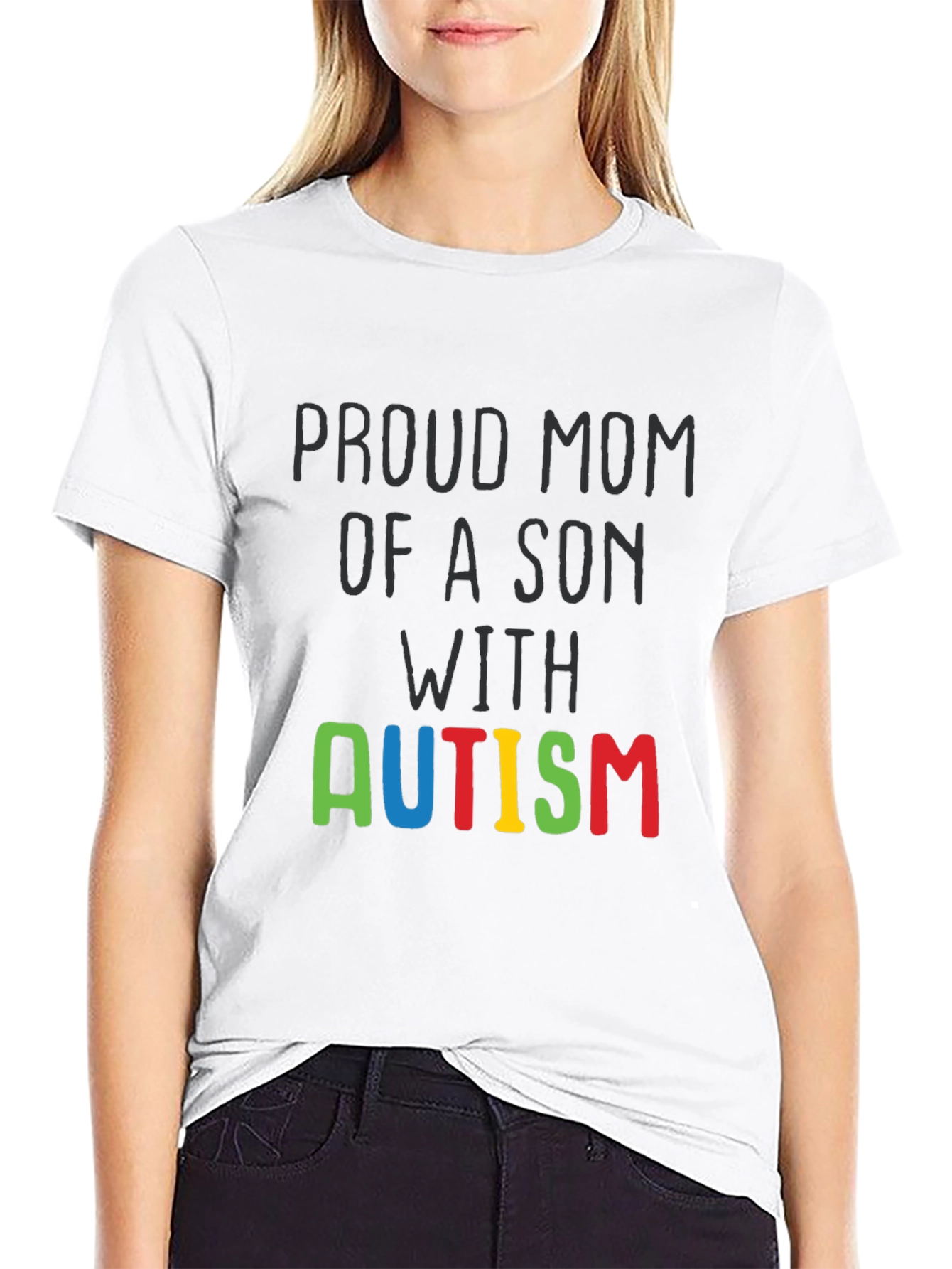 Proud Mom Autism Son Awareness T-Shirt