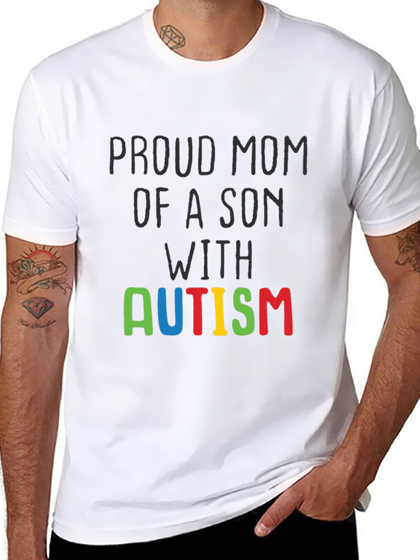 Proud Mom Autism Son Awareness T-Shirt