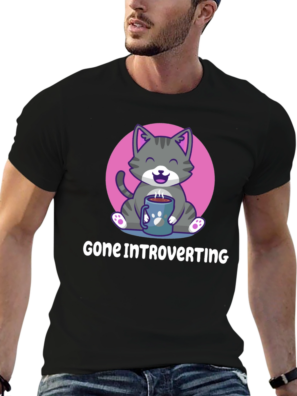 Introvert Cat T-Shirt: Cozy Comfort