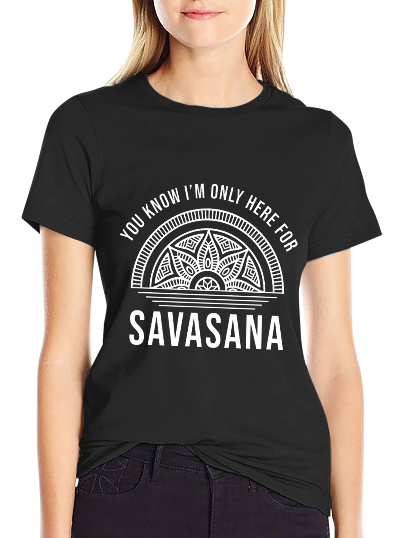 Savasana Yoga T-Shirt - Black Graphic Tee