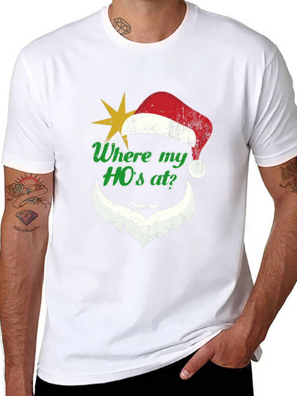 Humorous Christmas Santa HOs T-Shirt