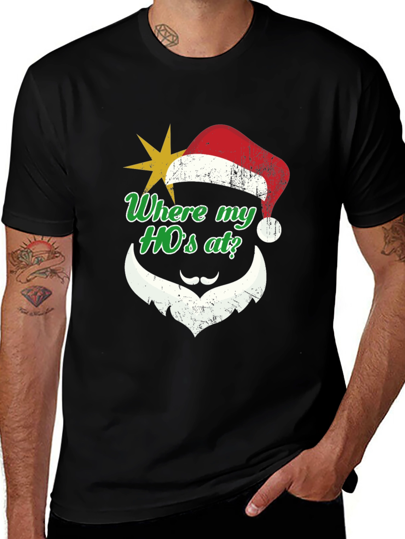 Humorous Christmas Santa HOs T-Shirt