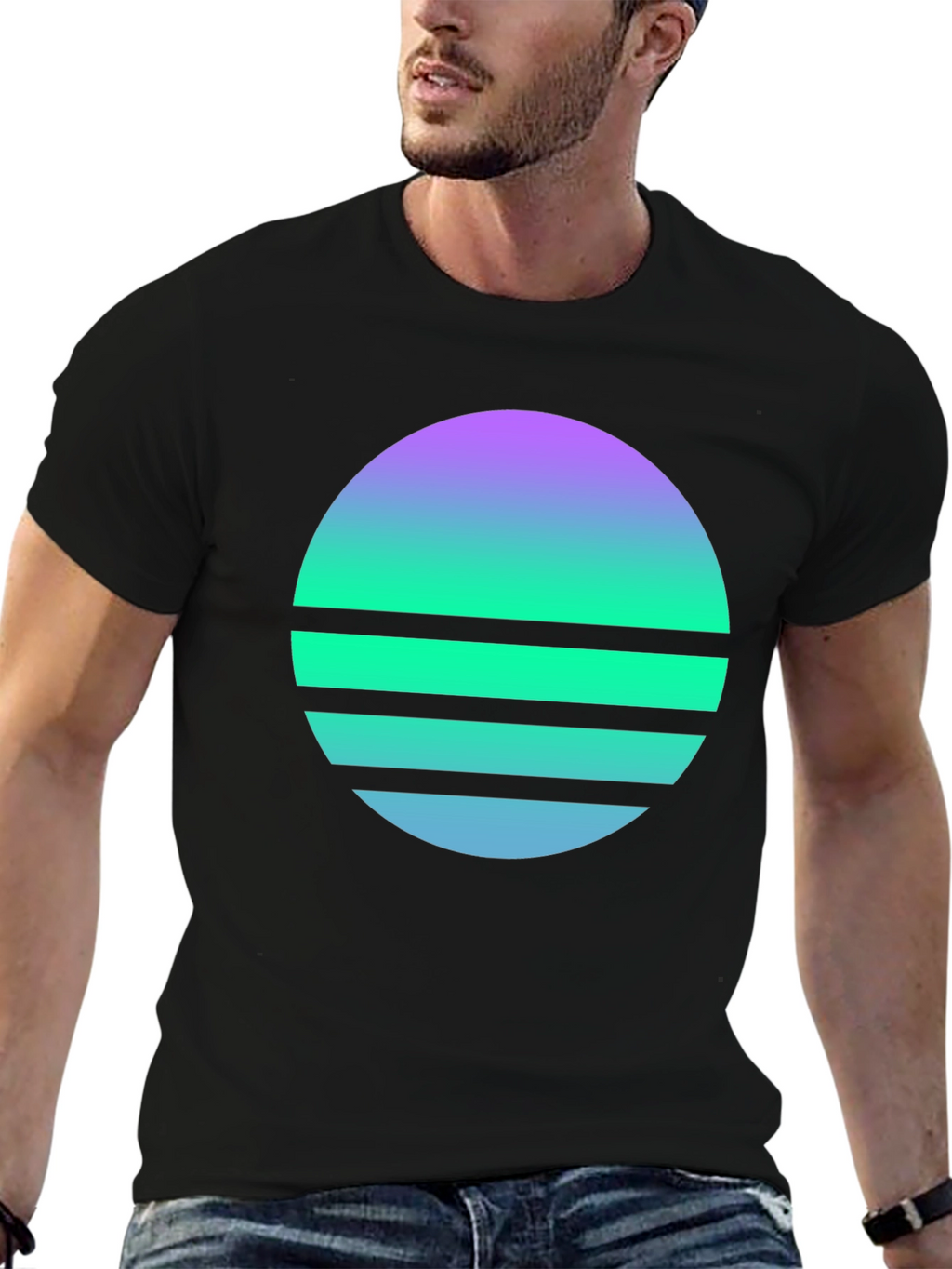 Retro Sunset Graphic Tee - Stylish Comfort