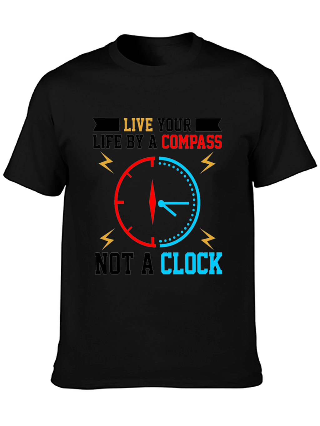 Compass vs Clock Graphic Tee - Live Your Life