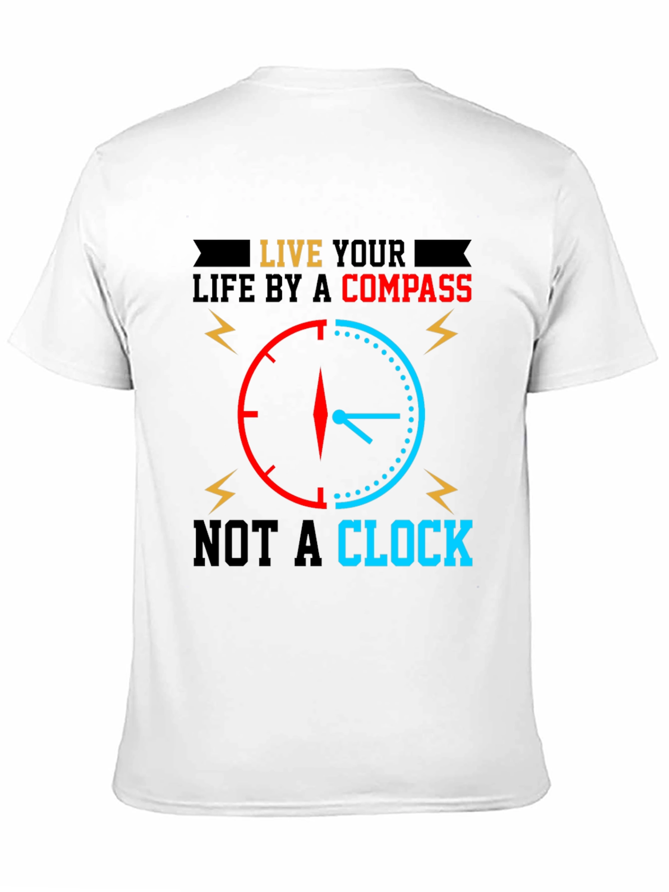 Compass vs Clock Graphic Tee - Live Your Life