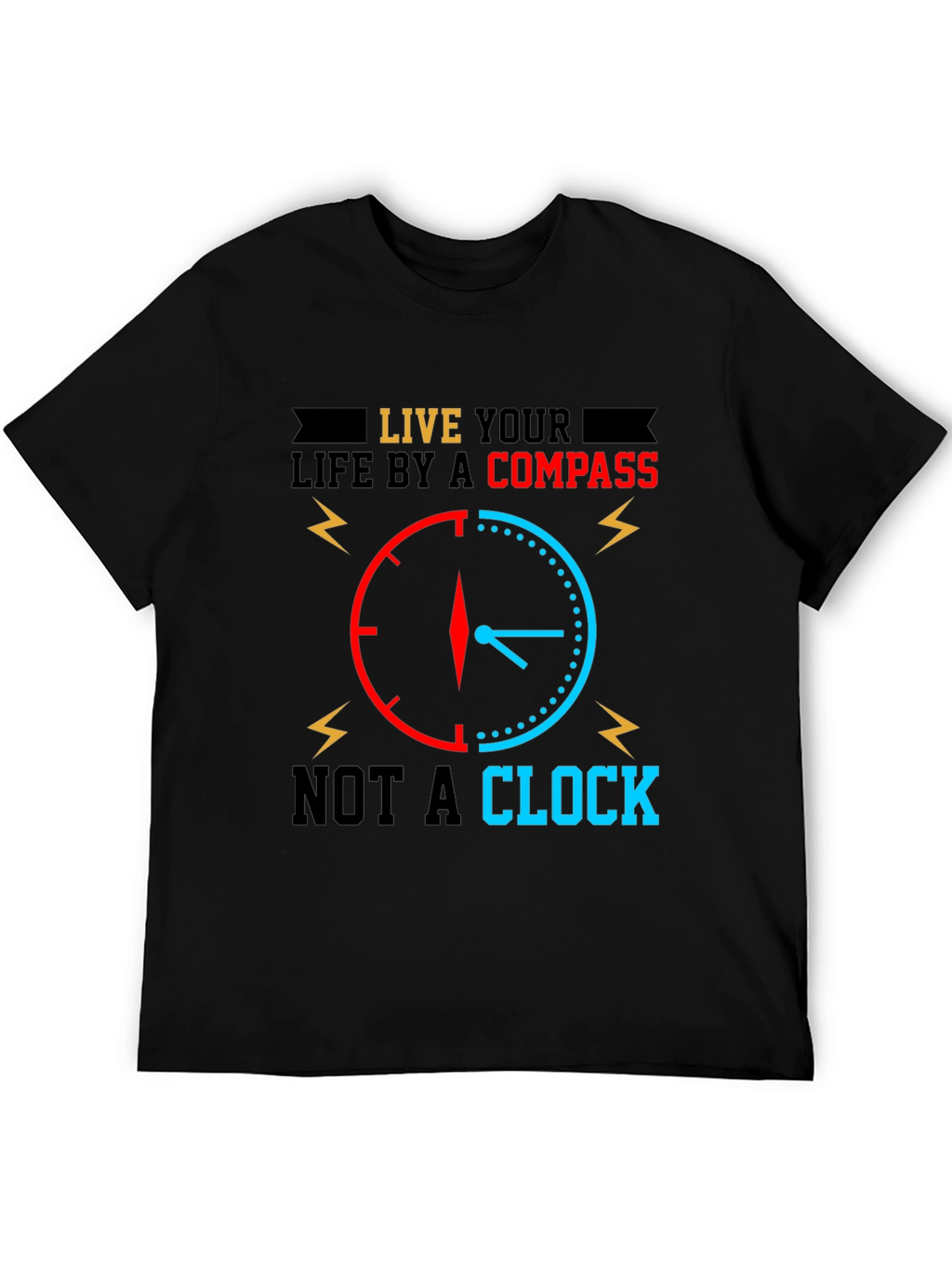 Compass vs Clock Graphic Tee - Live Your Life
