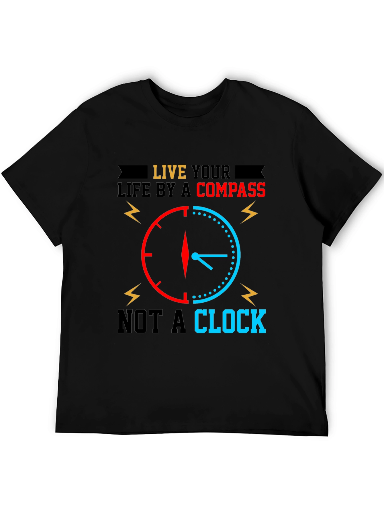 Compass vs Clock Graphic Tee - Live Your Life