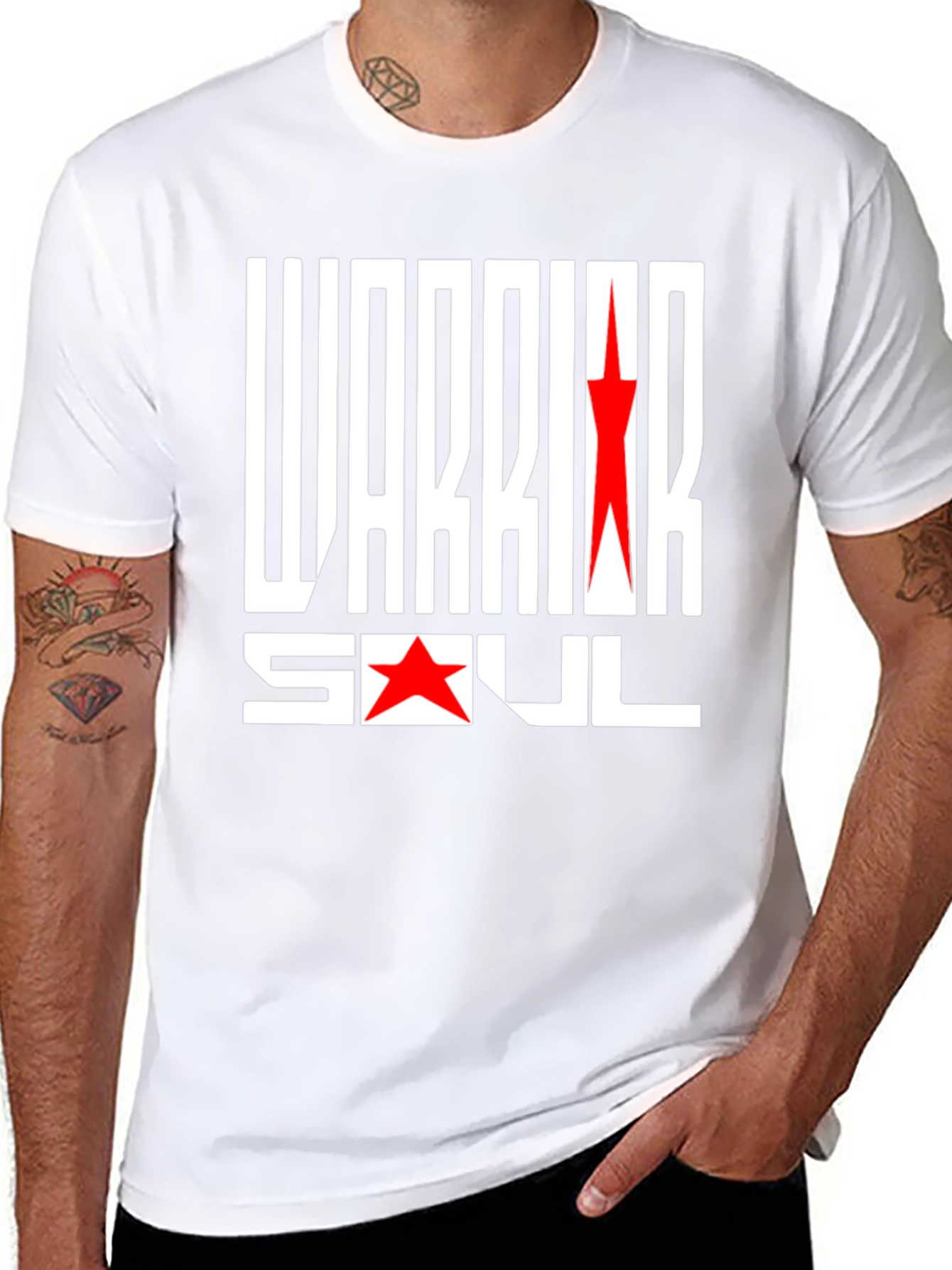 Warrior Soul Graphic Print Black T-Shirt